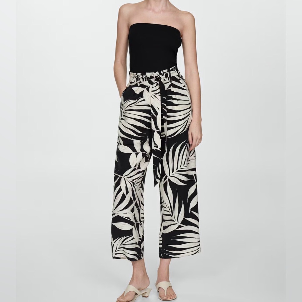 Mango Printed Trousers